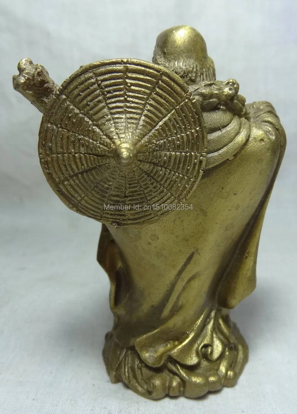 Китайский чистый латунный буддизм Архат Дхарма Бодхидхарма скульптура Будды