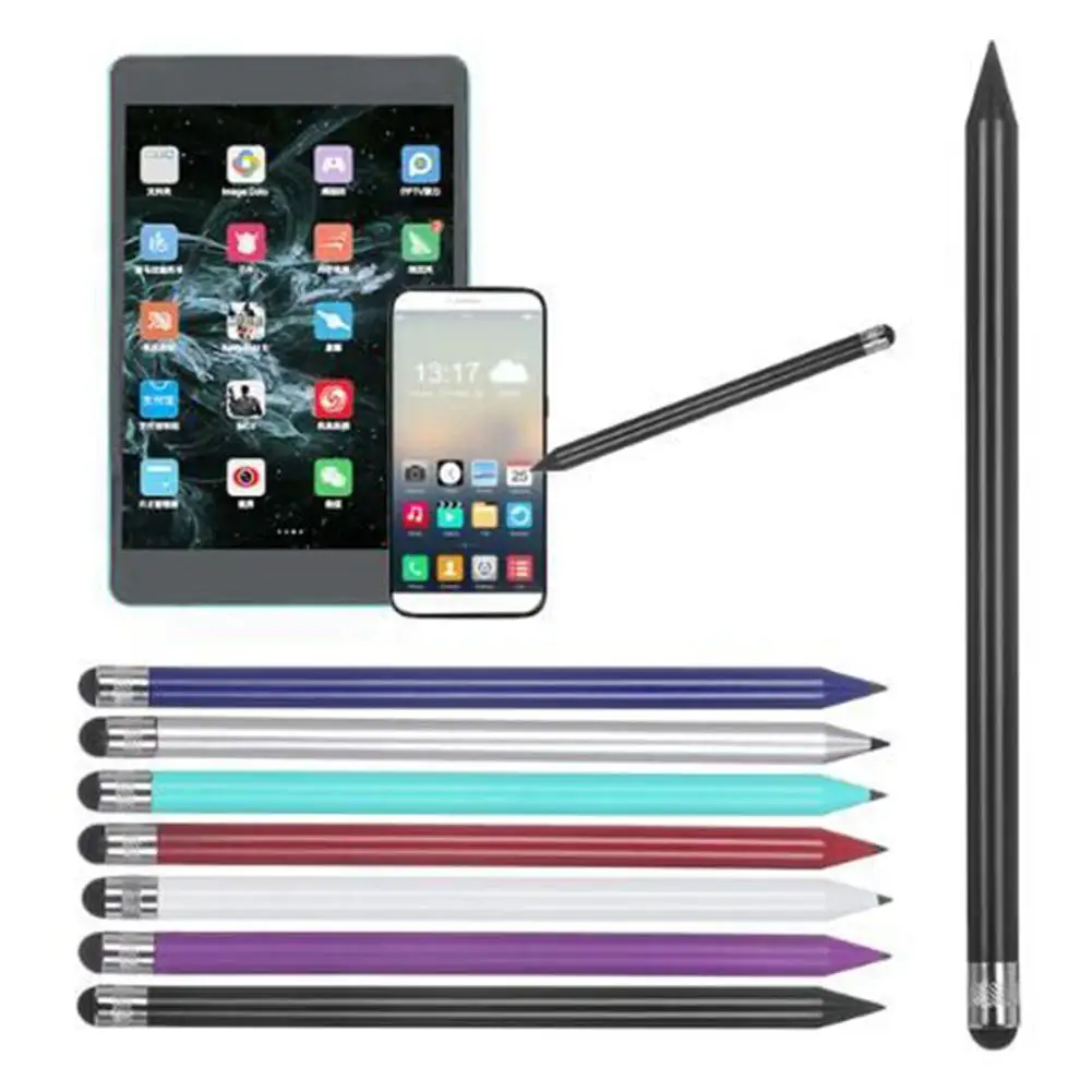 7 Colors Round Universal Dual-head Capacity Touch Screen Drawing Stylus Pen for Phones Tablets For iPad Samsung Tablet | Компьютеры и