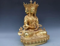 50cm Chinese Copper Bronze Gild Four Face Kwan-yin Guan Yin Bodhisattva Buddha Statue