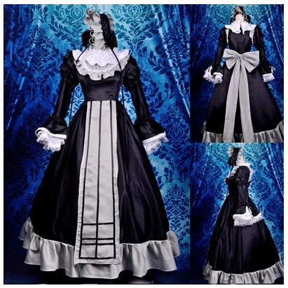 

Maid costume gothic lolita dress medieval renaissance dress GOSICK Victorique De Blois cosplay costume for women party dresses