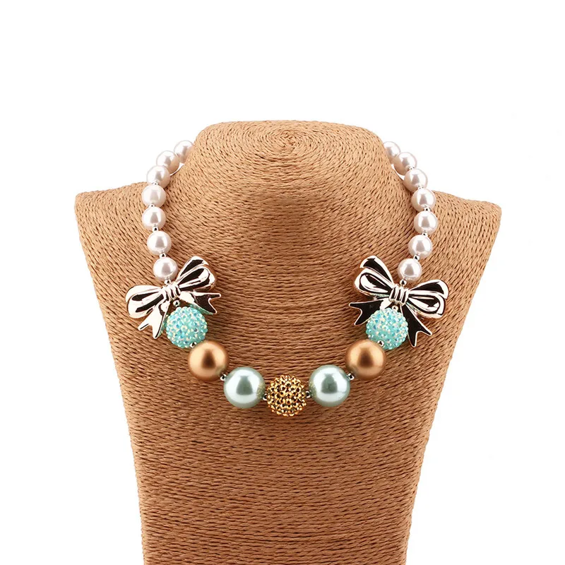 Бусины 20 мм милое детское жемчужное ожерелье из бисера модное объемное жемчуга