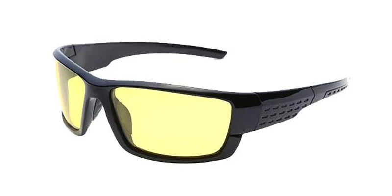 yellow1 Bright black Glitztxunk поляризационные солнцезащитные очки для мужчин, фирменный дизайн, квадратные спортивные солнцезащитные очки для мужчин, для вождения, черная оправа, очки UV400 okulary - Цвет линз: yellow1 Bright black