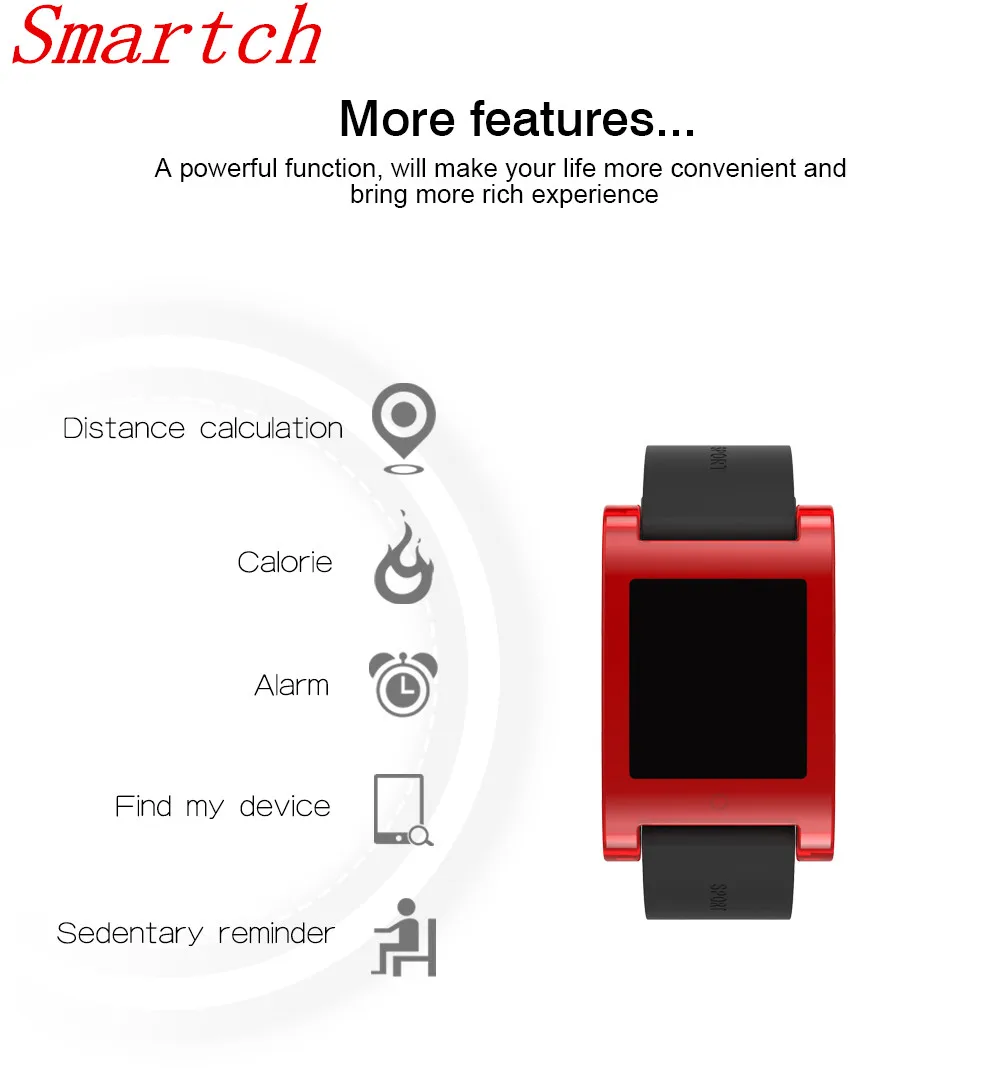 Smartch Водонепроницаемый Smart Band DM68 сердечного ритма крови Давление монитор Смарт