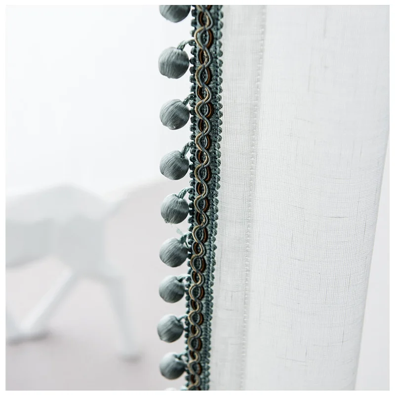pendant beads Роскошные голландские бархатные затемненные занавески для гостиной, спальни, занавески с узором, винтажные синие занавески с бусинами, на заказ, оконные занавески - Цвет: pendant beads