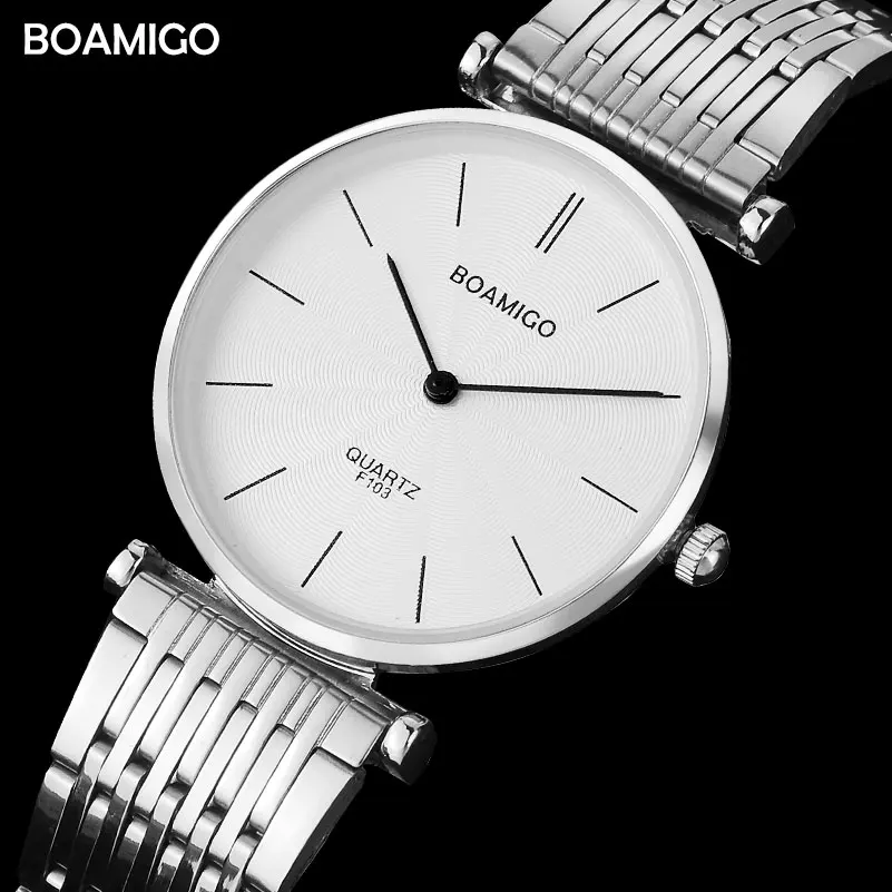 Мужские кварцевые часы модные для влюбленных женские набор 2019 BOAMIGO брендовые