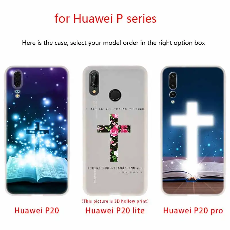 Силиконовый чехол с христианским Иисусом и крестом мягкий для Huawei P50 P40 P10 P20 P30 Lite