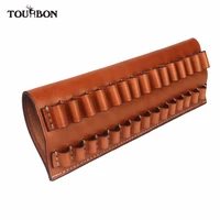 tourbon hunting rifle cartridges holder fit 308win 30 062706555 genuine leather ammo pouch bullet carrier gun accessories
