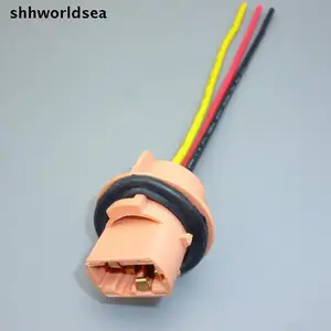 Shhworld 2530100 шт., T20  3156  3157 3PIN 3 провода, розетка, автомобильный держатель лампы, разъем адаптера