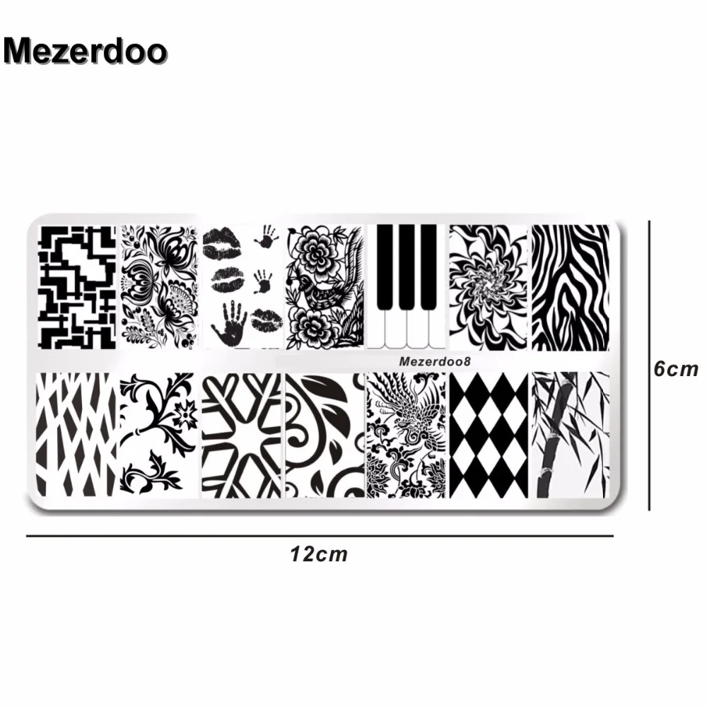 Ладонь Поцелуй Дизайн ногтей штамповочные пластины DIY Изображение ногтевого