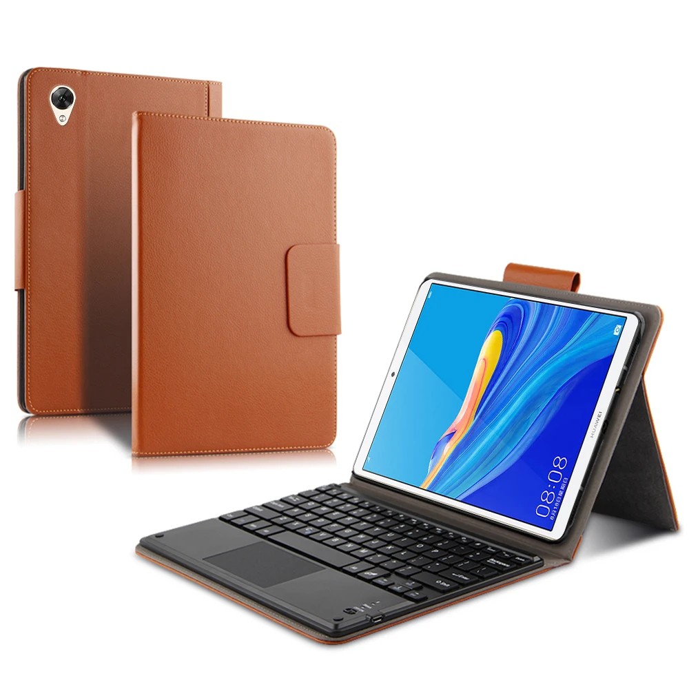 Планшет Bluetooth Tounchpad клавиатура Магнитный кожаный чехол Набор для huawei MediaPad M6 8,4 Тихая клавиатура шоколада