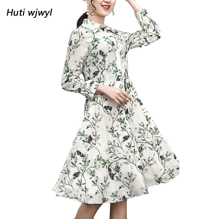 Женское шифоновое платье Hutiwjwyl повседневное элегантное Клубное с цветочным