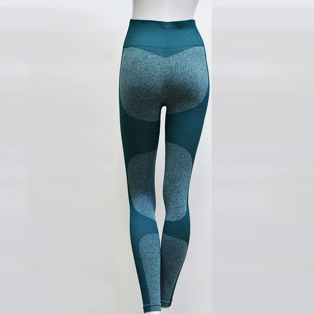 Solid Splice High-waist Yoga Pants Seamless Push Up Leggins Sport Women Fitness Running Yoga Pants Leggings Gym Sport Pant#py
