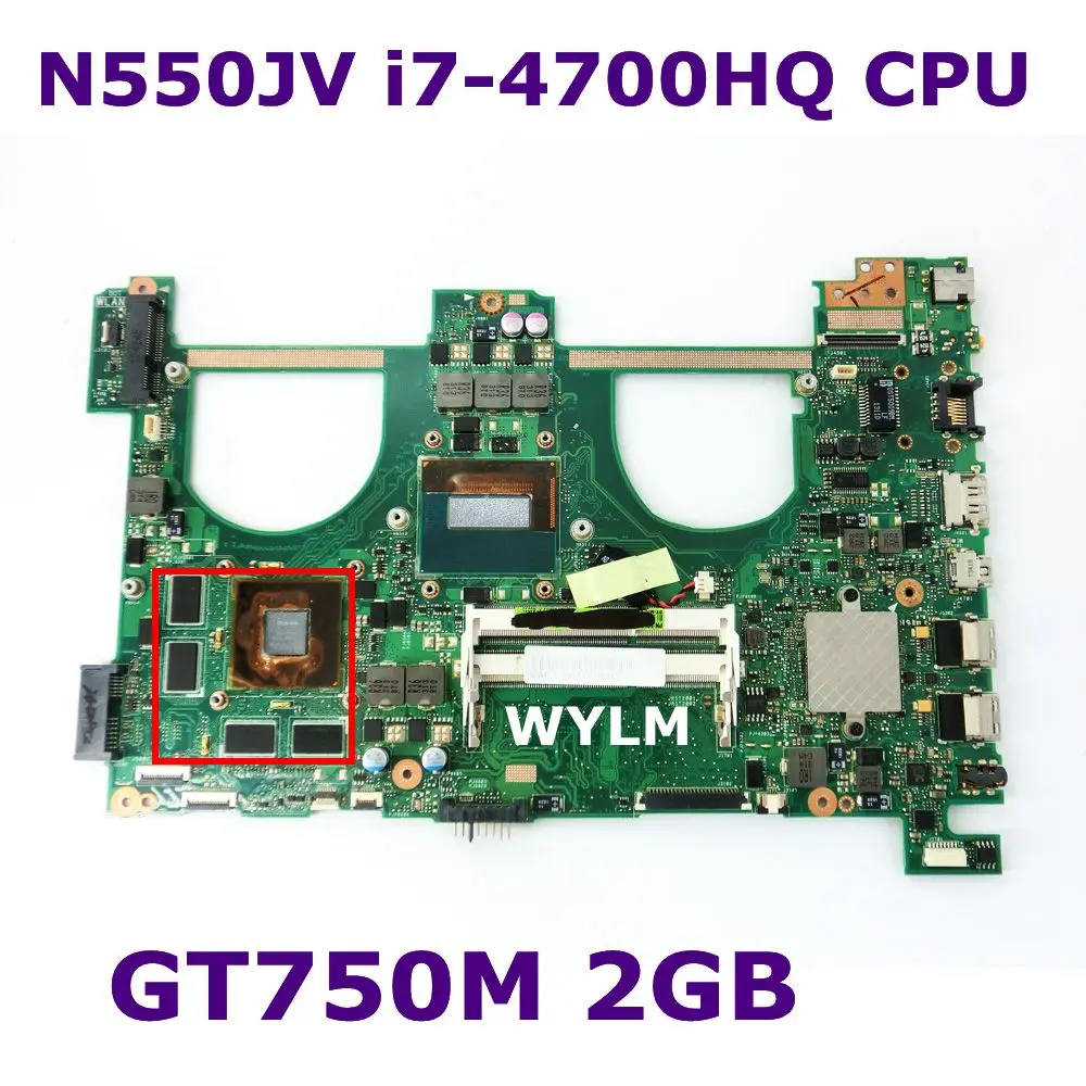 N550JV материнская плата с i7 4700HQ Процессор GT750M 2 Гб N14P GT A2 для ASUS Q550JV N550J ноутбук