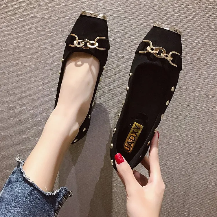 2019 Для женщин туфли на плоской подошве повседневные Лоферы Женская мода