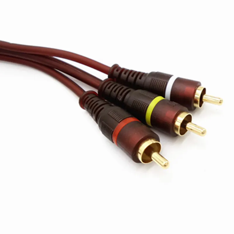 DVD TV 3RCA аудио видео кабель штекер к 3 RCA Композитный Аудио Видео AV и оптовая продажа