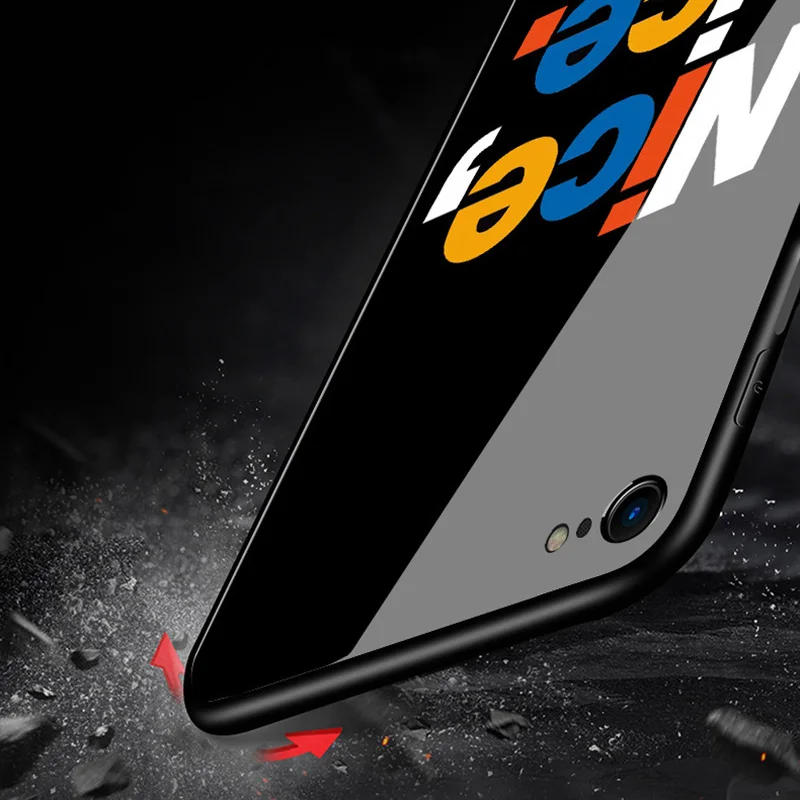 Тонкое закаленное стекло+ мягкая силиконовая рамка задняя крышка для iphone XM XS XR X 8 7 6 6S Plus чехол с изображением Луны и звездным принтом чехол для телефона s