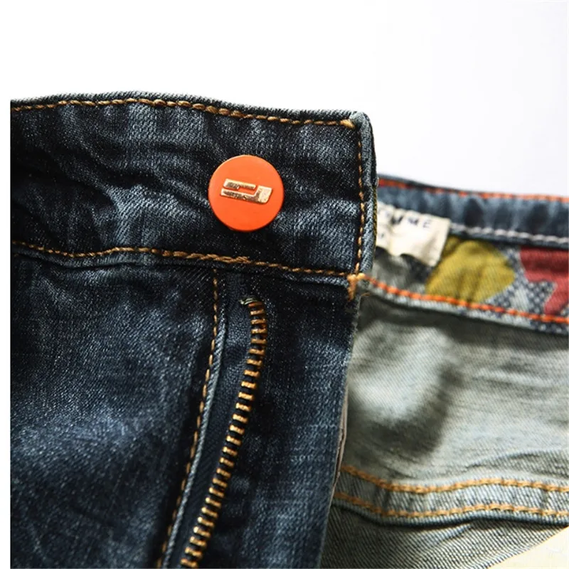 Шорты джинсовые мужские рваные в стиле ретро размера плюс 28-40 | Мужская одежда