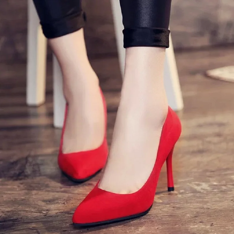 Женские повседневные офисные туфли tacones mujer синие на высоком каблуке шпильке