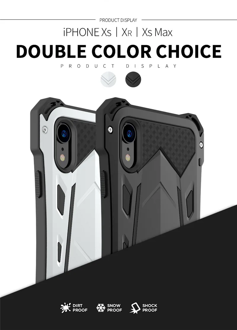 R-JUST металлический чехол для телефона RJ19 для iphone XS Max XR алюминиевый силиконовый роскошный стальной чехол Полная защита для iphone 10 IX
