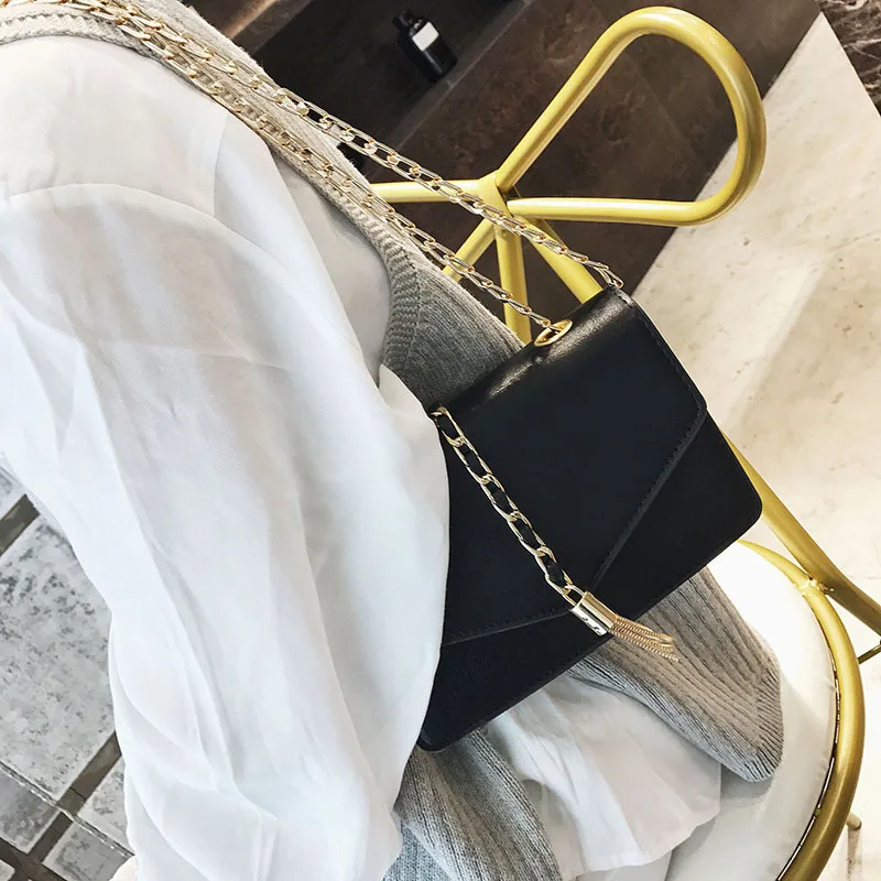 Цепь модные Универсальные женские кисточкой мешок Новинка 2017 сумки Crossbody сумка