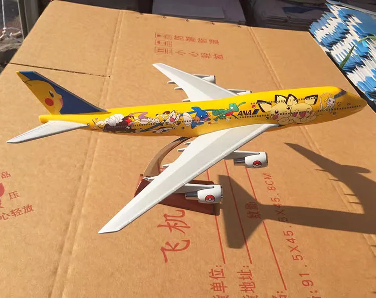 47 см все Nippon Air ANA модель самолета Смола Боинг 747 карманная модель монстра PokemoGO модель самолета Пикачу B747 модель самолета