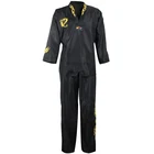 Униформа для тхэквондо, черного цвета, костюм унисекс из тхэквондо с вышивкой для взрослых и детей, TKD одежда для тхэквондо, комплект одежды для каратэ