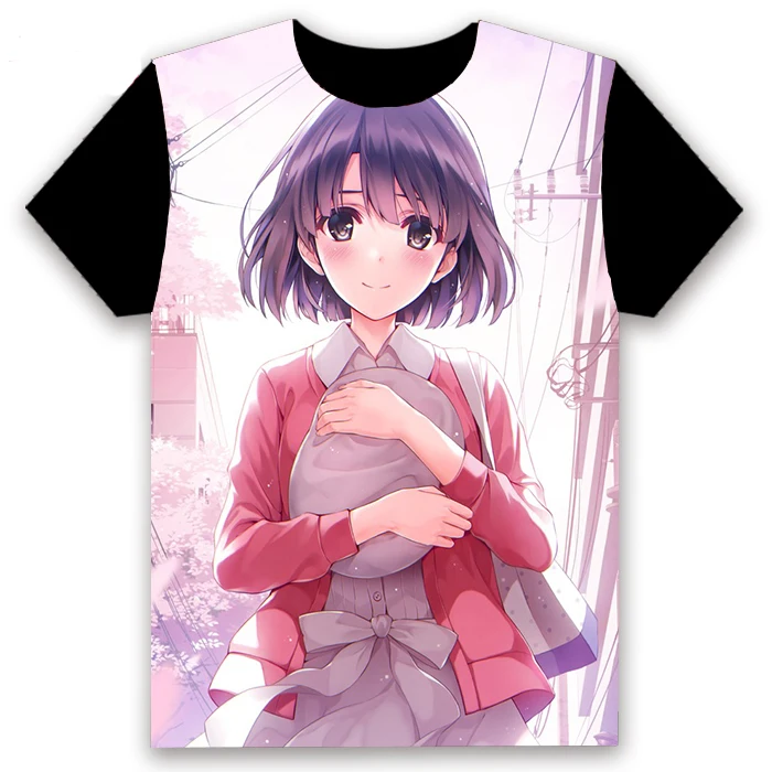 Модная Милая футболка аниме Saenai Hiroin no Sodatekata косплей короткий рукав для