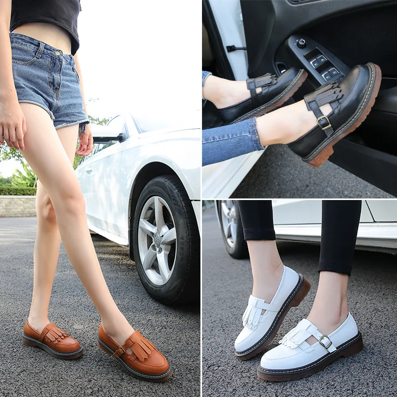 2018 Новинка! Повседневные туфли Для женщин Британский в студенческом стиле