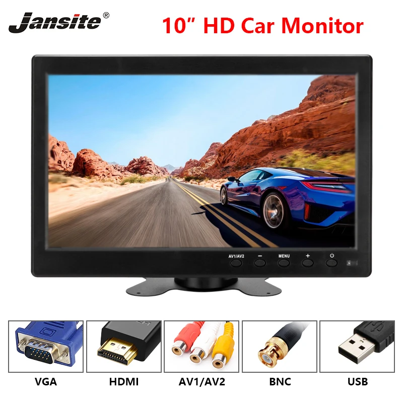 Jansite 10 &quotHD Автомобильный монитор ips дисплей камера s может быть компьютерный
