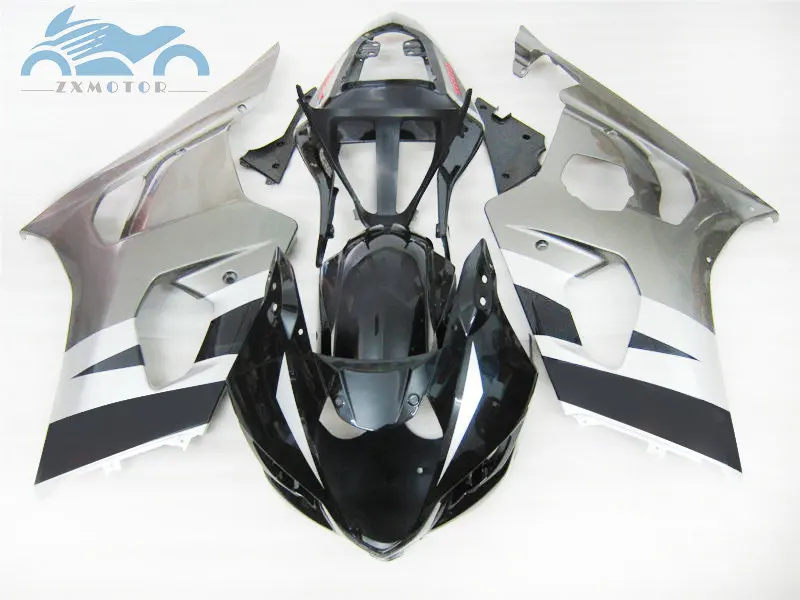 

Комплекты обтекателей на заказ для Suzuki K3 K4 GSXR1000 2003 2004 ABS комплект обтекателей для мотогонок GSXR 1000 03 04 черный серебристый BP62