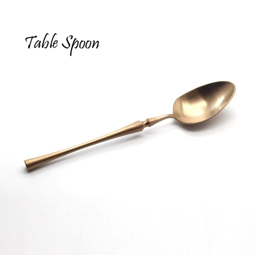 Table Spoon Роскошный Розовый Золотой набор столовых приборов 304 нержавеющая сталь цветной столовый нож и столовая вилка Столовые приборы кухонные принадлежности - Цвет: Table Spoon