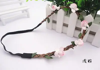 Цветочная корона ручной работы повязка на голову волосы гирлянды свадебный