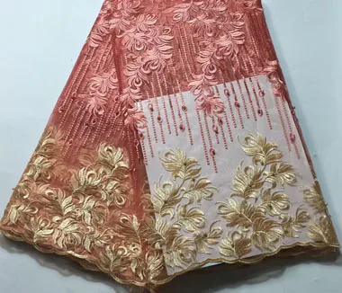 2019 Latest French Nigerian Laces Fabrics High Quality Tulle African Fabric Wedding Lace HLL3245 | Дом и сад