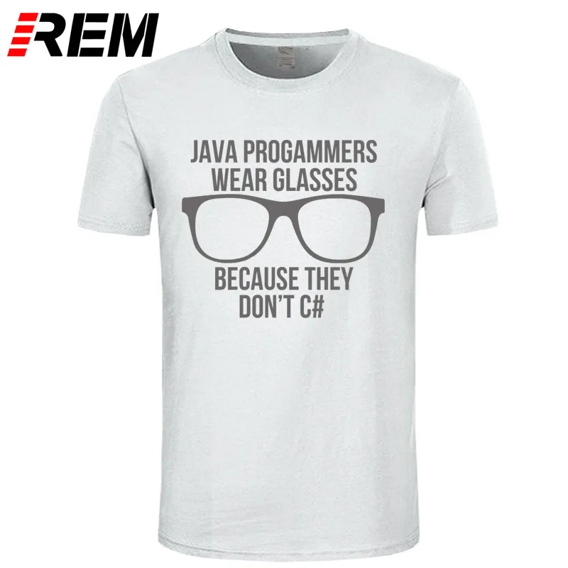 Java программист короткий рукав Футболка Подростковая хип хоп Camisa хлопок o-образным вырезом Мужская футболка для группы - Цвет: white gray