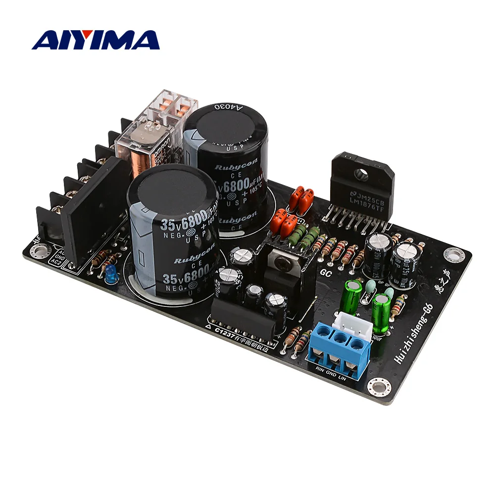 AIYIMA LM1876 усилитель мощности аудио Плата 2 0 канальный HIFI звука домашний супер LM1875