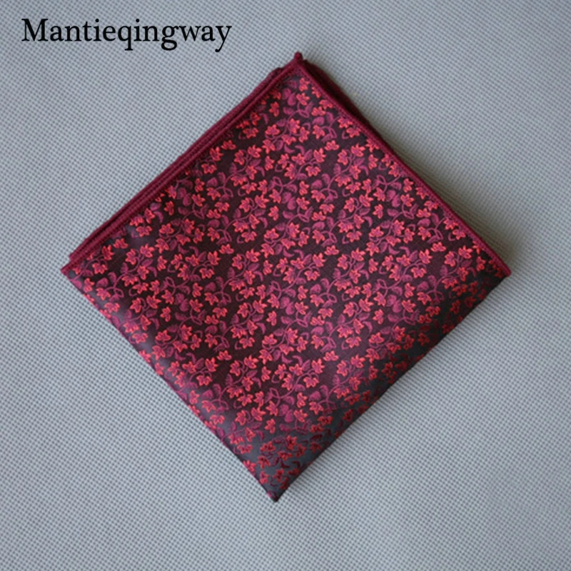 Mantieqingway полиэфир носовой платок для мужских костюмов с цветочным принтом