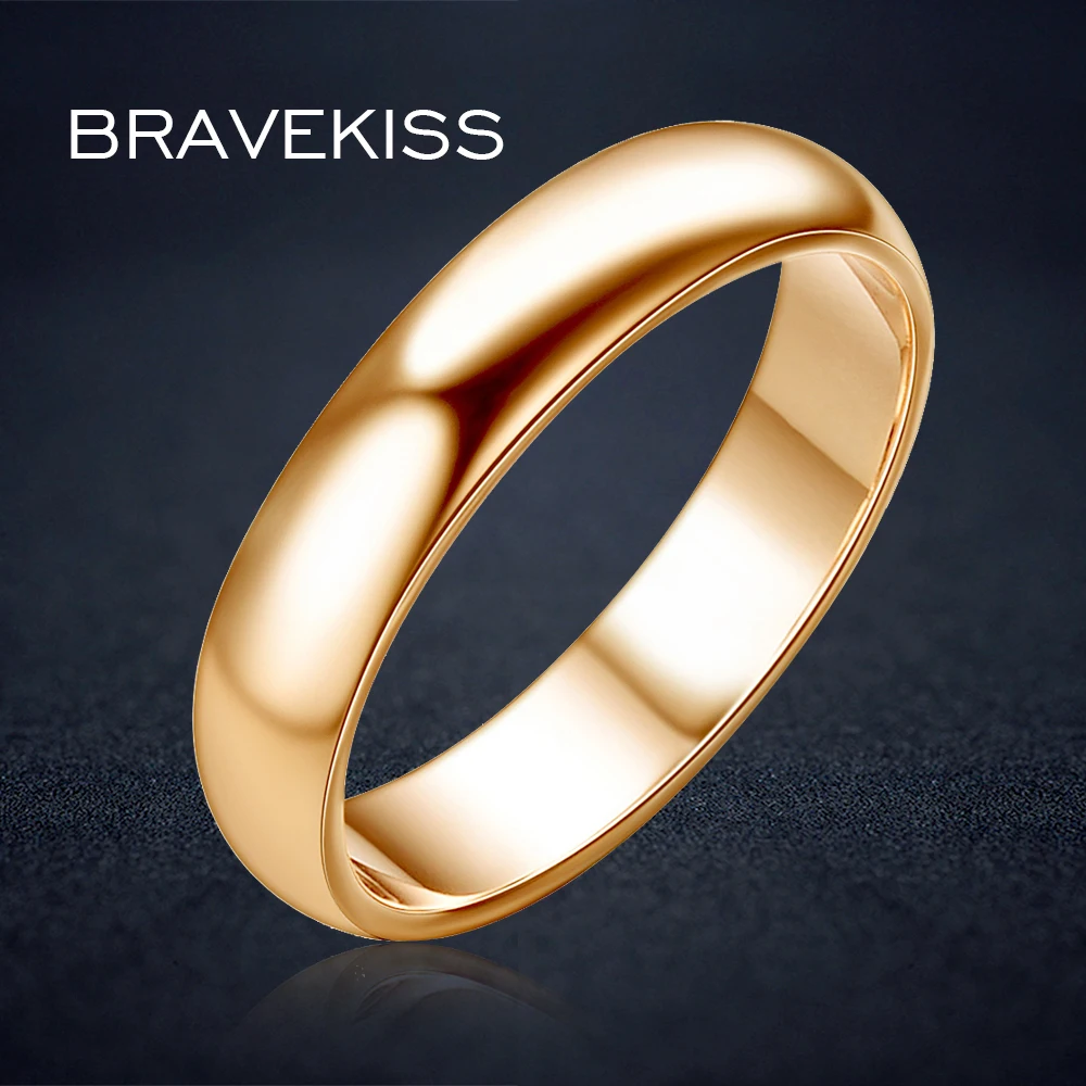 Простой простой обручальный браслет BRAVEKISS обручальные кольца для ее и его