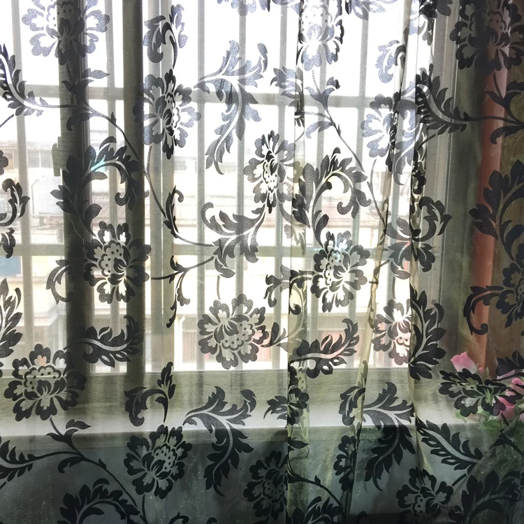 Занавеска с цветочной вышивкой выполненная на заказ занавеска окна тюль для