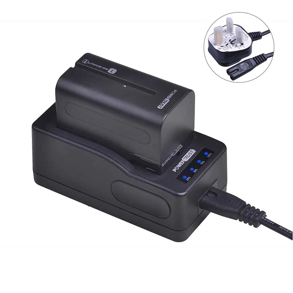 1X5200 мА/ч, NP-F750 NP F750 NP-F770 F770 Батарея+ супербыстрая Зарядное устройство для sony NP-F550 F750 F530 NP-F960 NP-F970 F960 батареи