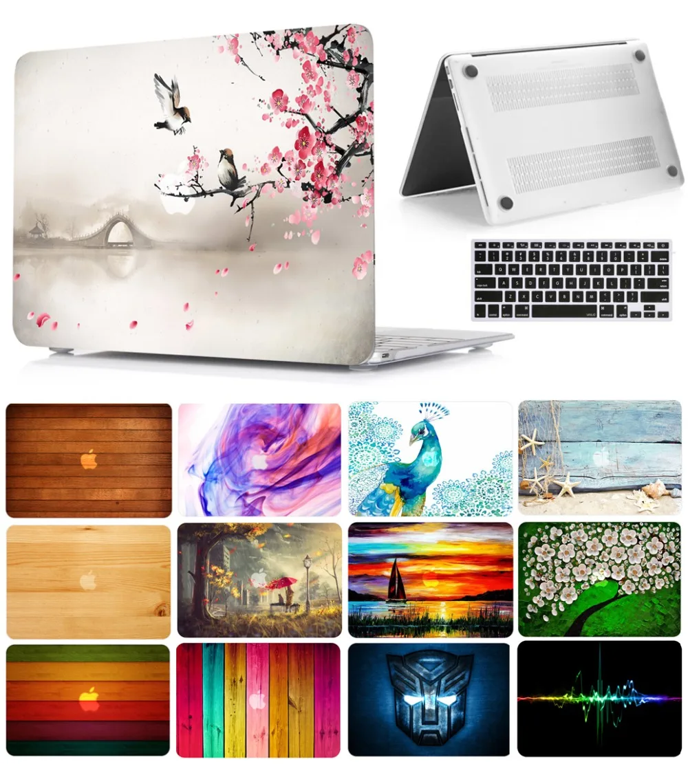 Пластиковый жесткий чехол с крышкой клавиатуры для Apple macbook Air 13 Pro 15 4 Retina 12 11