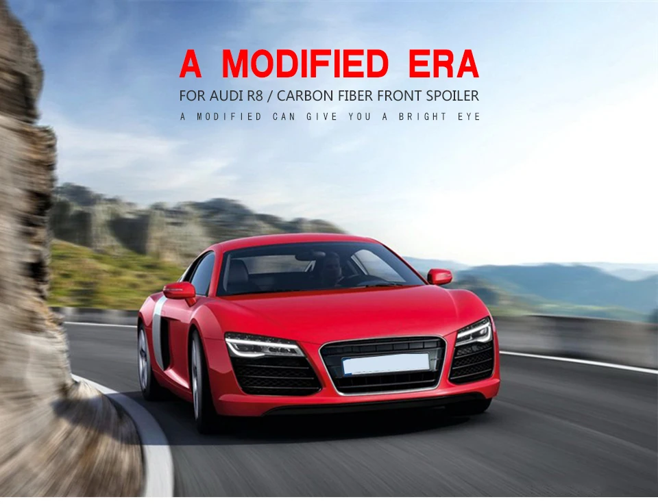 Углеродное волокно передний бампер для губ разветвители для Audi R8 GT V8 V10 2008- углеродного волокна передний бампер спойлер разветвители