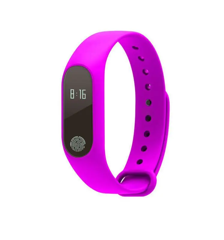 Purple Новые умные часы M2 HeartRate, браслет, водонепроницаемый спортивный фитнес-браслет, умный Браслет Для xiaomi - Цвет: Purple