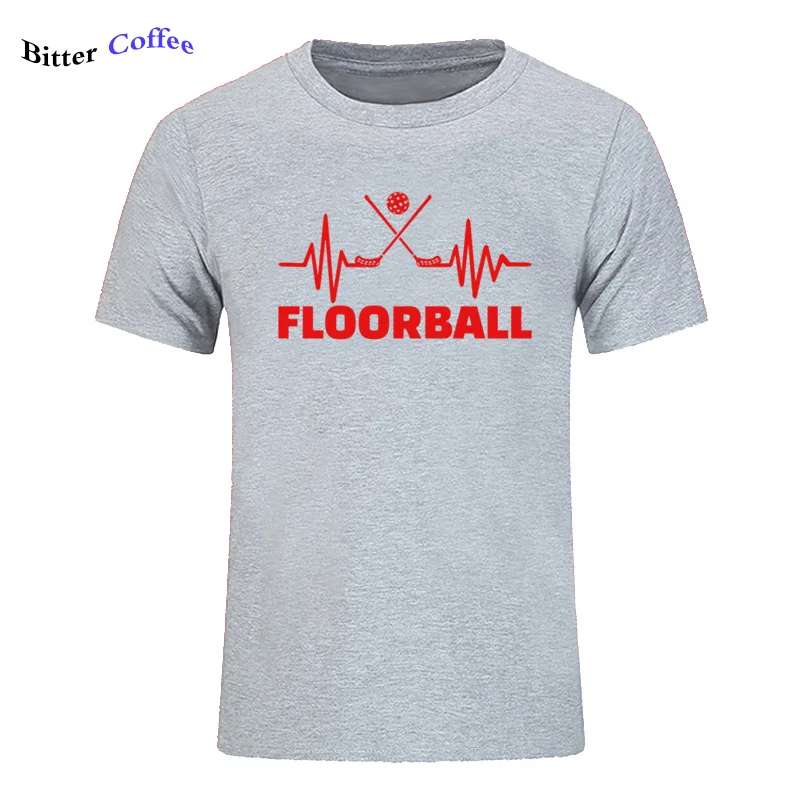 Мужская футболка Floorball Fan ECG для мужчин, Качественная мужская футболка с круглым вырезом и коротким рукавом, модная брендовая футболка