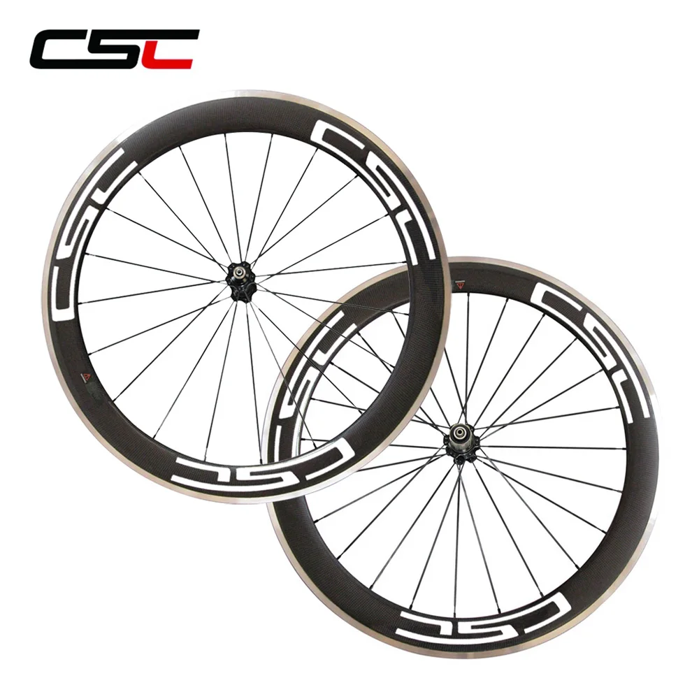 Клинчерные Углеродные велосипедные колеса с легированной тормозной дорожкой