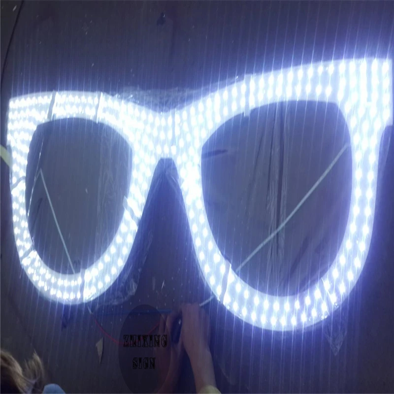 

Factory Outlet Stainless steel pixel LED letter, perfortion LED lettering exposed LED words signs