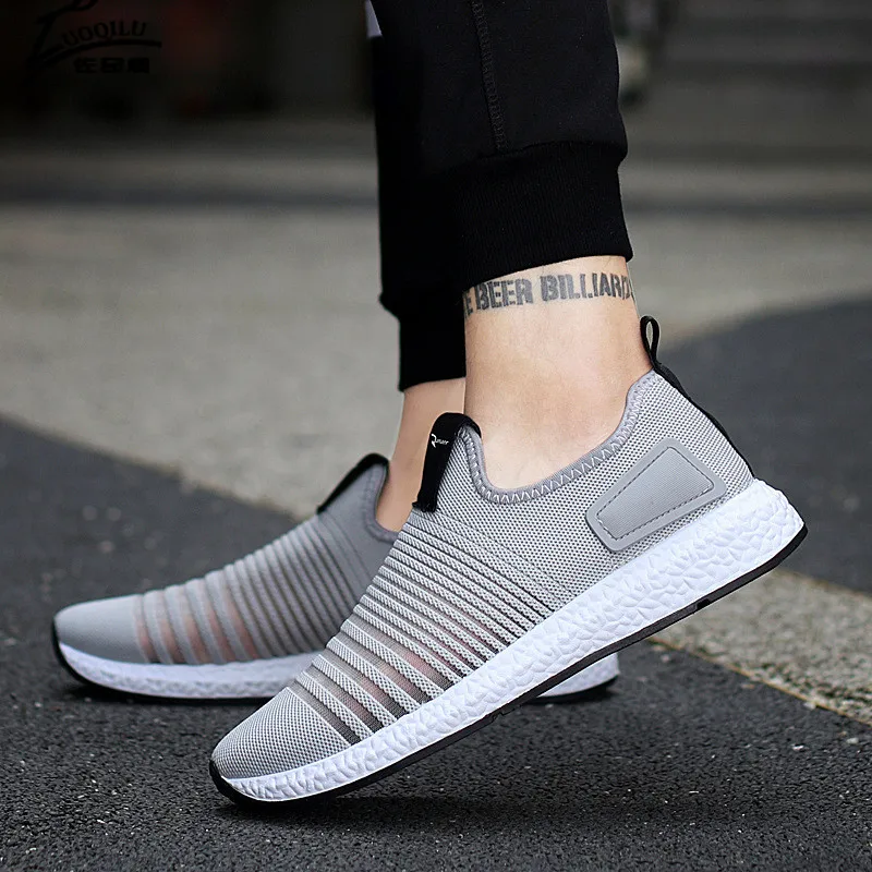 2018 мужская повседневная Летняя обувь из сетчатого материала мужские лоферы