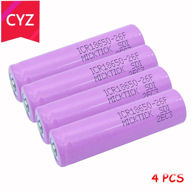 4PCS 3.7V 2600mAh 18650 BCR MICKTICK Battery batteries batteria lithium Li Ion Rechargeable Capacity T6 Flashlight | Электроника