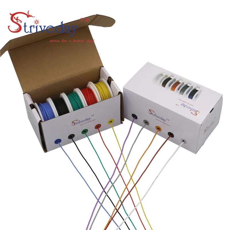 22AWG 30 м/коробка 5 цветов в коробке смешанный провод Высокое качество гибкий