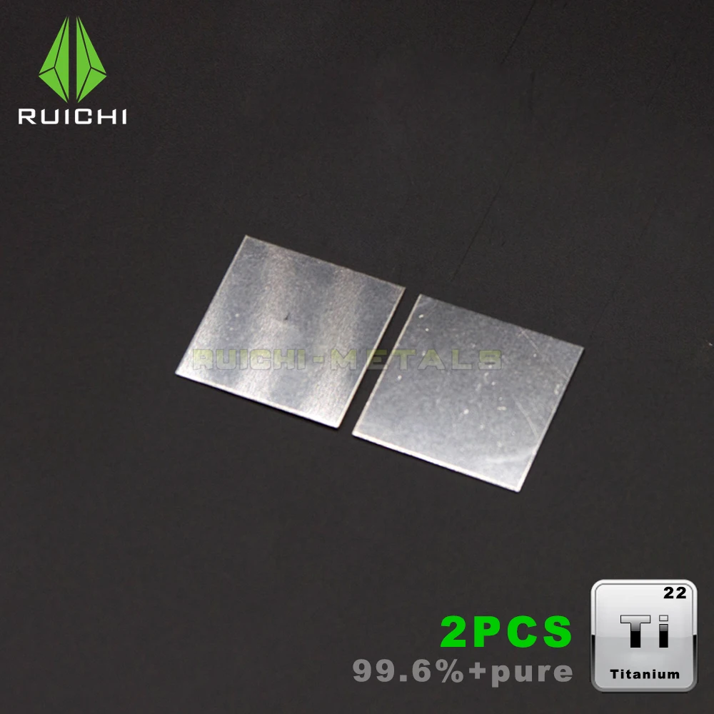 

New 2PCS Titanium Sheet Ti 99.6% pure Titanium metals free shipping 0.5*25*25mm
