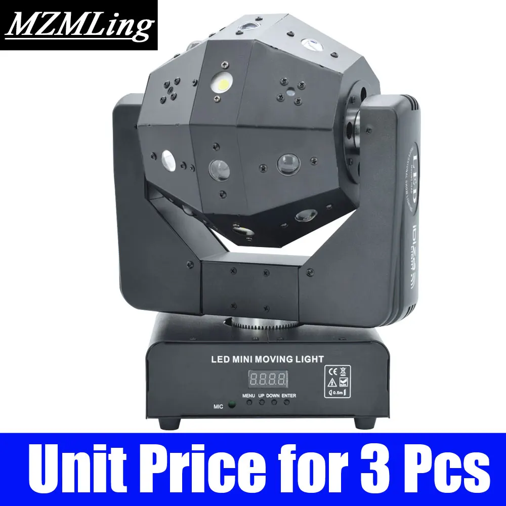 Unit Price for 3 Pcs 3в1 луч/лазер/Стробоскоп светильник 16x3 Вт движущаяся головка светильник для футбола DMX512 лазерный светильник DJ/бар/вечерние/шоу/сценический светильник - Цвет: Unit Price for 3 Pcs